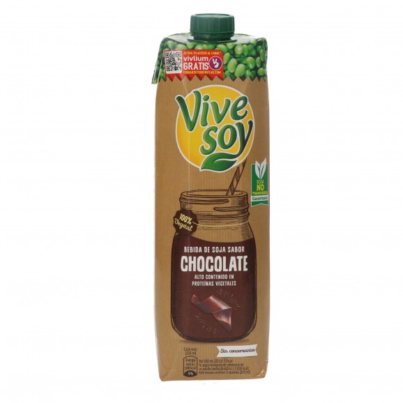 Bebida de soja sabor chocolate, 1 l. Vivesoy