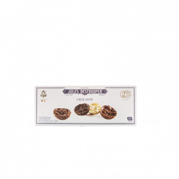 Galetes Florentines d'avellanes i arròs recobertes de tres xocolates, 100 g. Jules Destrooper