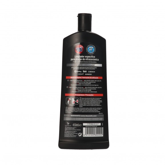 Crema limpiadora para vitrocerámica, 450 ml. Vitroclen