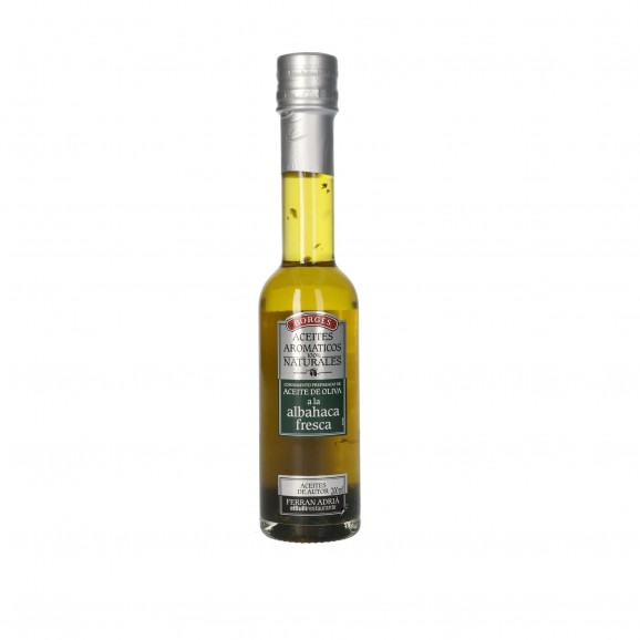 Aceite de oliva aromatizado con albahaca, edición Ferran Adrià, 200 ml. Borges