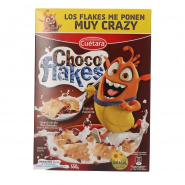 Galetes Choco Flakes, 550 g. Cuétara