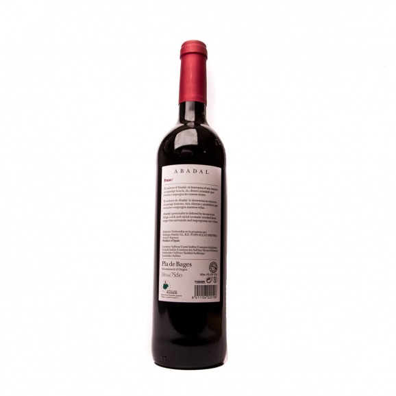 Vin rouge tempranillo, 75 cl. Abadal