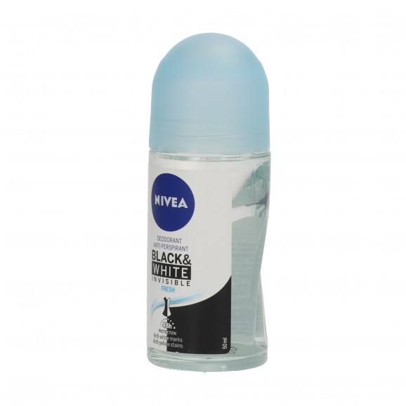 Desodorante de bola Black & White fresco, 50 ml. Nivea