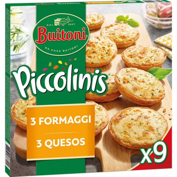 Minipizzas Piccolini aux trois fromages, 270 g. Buitoni