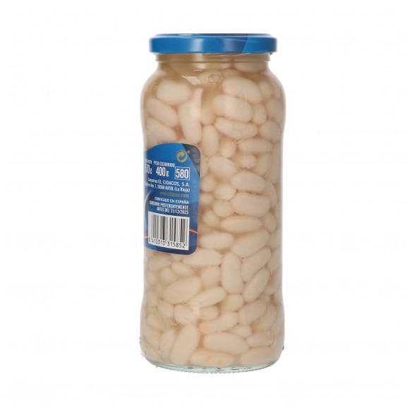 Judías cocidas sin sal, 400 g. Cidacos
