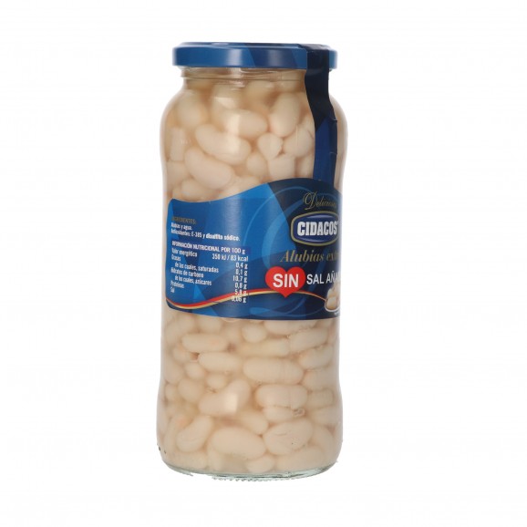 Judías cocidas sin sal, 400 g. Cidacos