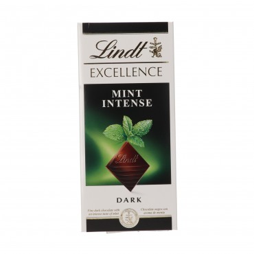Chocolat noir à la menthe intense, 100 g. Lindt