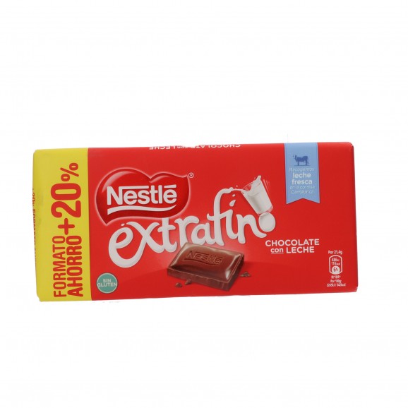 Xocolata amb llet extrafina, 125 g. Nestlé