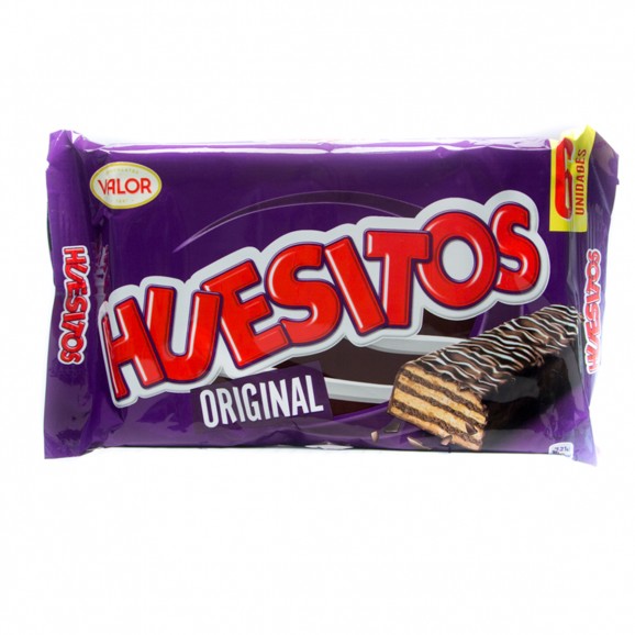 Snack de xocolata Huesitos, 6 unitats. Lacasa