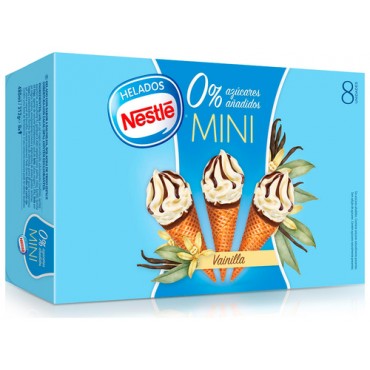 NESTLE MINICONO VAINILLA 0% 60ML X 8U.