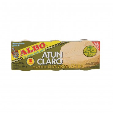 Thon à l'huile d'olive, 3 unités de 65 g. Albo