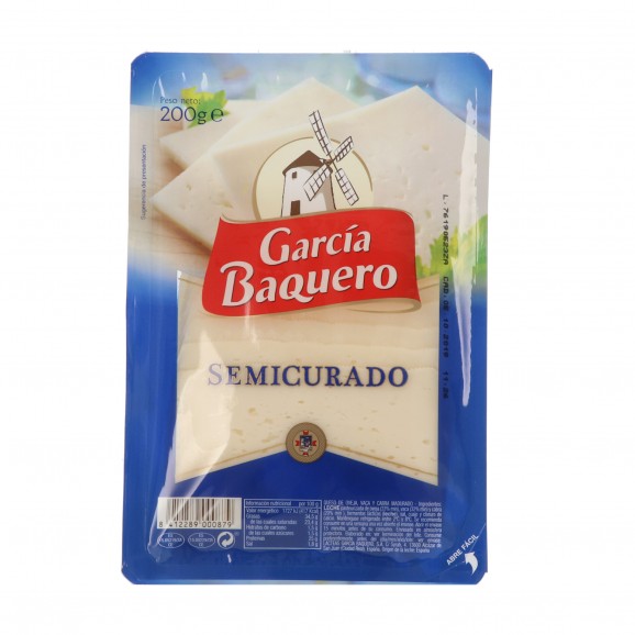 Formatge semi llescat, 200 g. Garcia Baquero