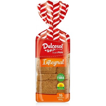Pan de molde integral, 460 g. Dulcesol