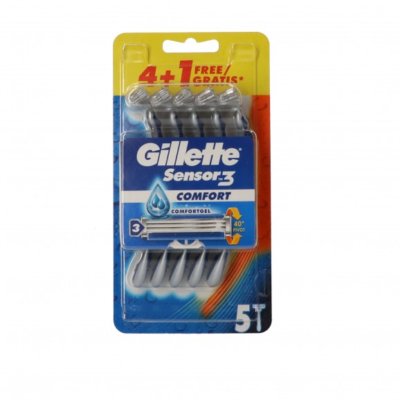 Maquinilla de afeitar Sensor 3 Sensitive, 4 unidades. Gillette