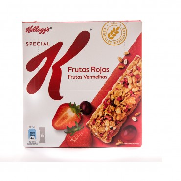 Barretes de fruites vermelles, 6 unitats. Kellogg´s