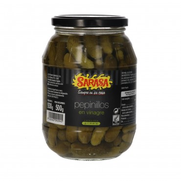 Pepinillos en vinagre, 500 g. Sarasa