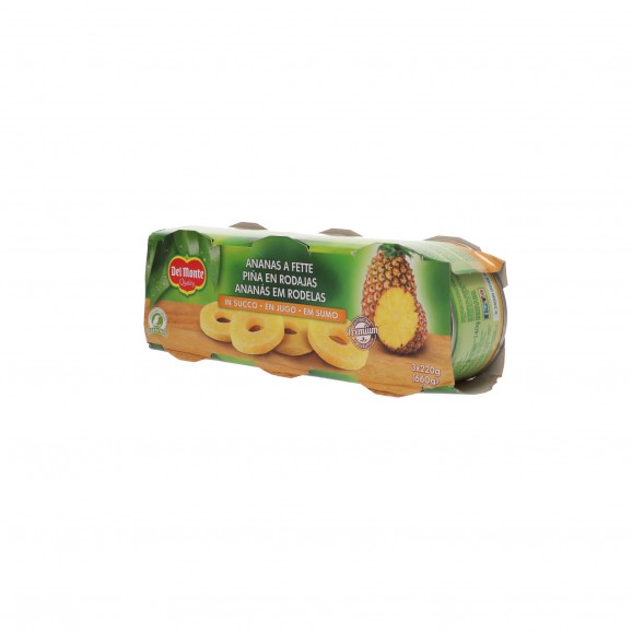 Ananas, 3 unités de 140 g. Del Monte