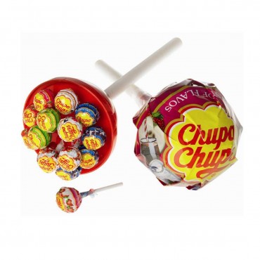 Xupa-xup gegant amb caramels de pal a l'interior, 15 unitats. Chupa Chups