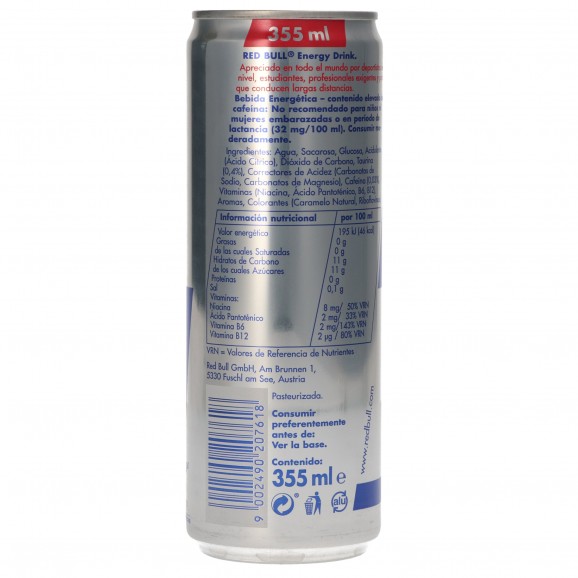 Refresco energético Maxi, 355 ml. Red Bull