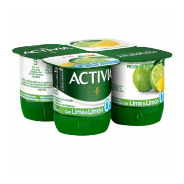 DANONE ACTIVIA 0% LIMA-LIMON 120GX4U.