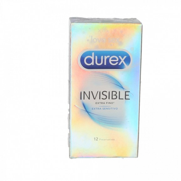 Préservatifs Invisibles ultrafins et extra-sensibles, 12 unités. Durex