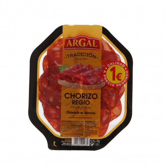 Bandeja de chorizo, 70 g. Argal