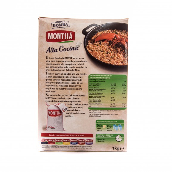 MONTSIA ARROZ BOMBA 1KG