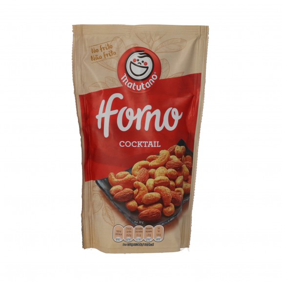 Cóctel de frutos secos tostados, 120 g. Matutano