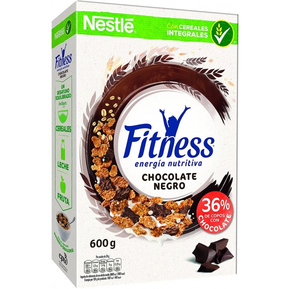 Cereales Fitness con chocolate negro, 375 g. Nestlé