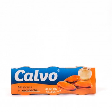 CALVO MEJILLONES ESCABECHE 80GR X3