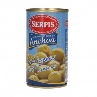 Olives farcies aux anchois, 300 g. Serpis