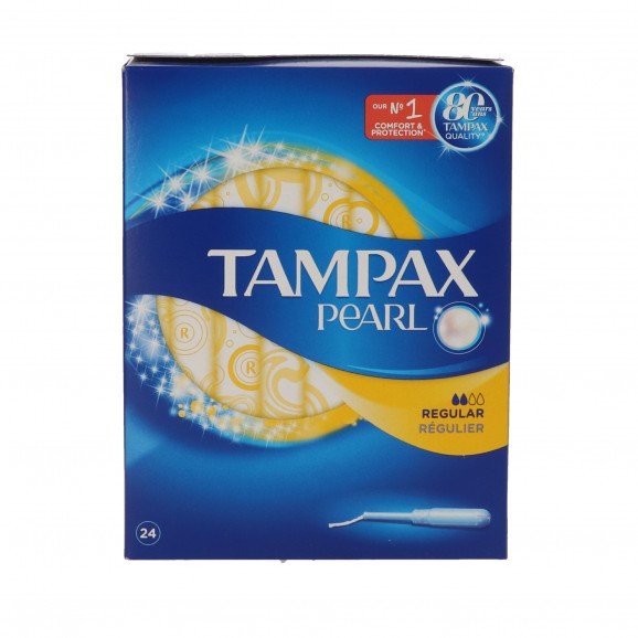 Tampones Pearl regular, 24 unidades. Tampax