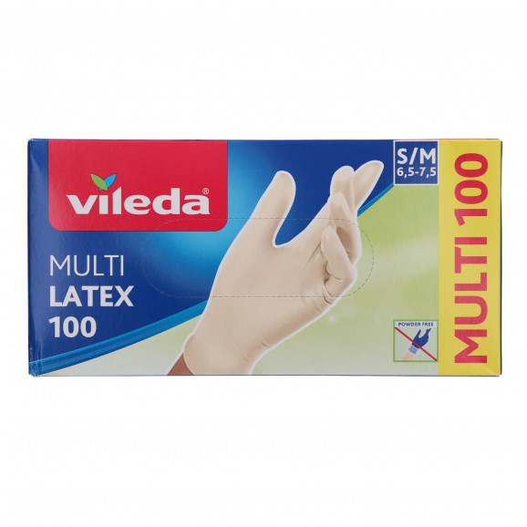 VILEDA GUANTS MULTI LATEX T. S/M 100U