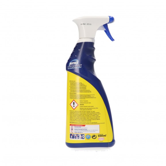 Detergent Transpirex per a roba blanca i de color, 600 ml. Neutrex