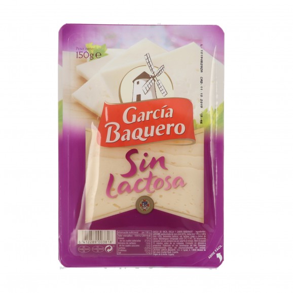 Formatge tendre llescat sense lactosa, 150 g. Garcia Baquero