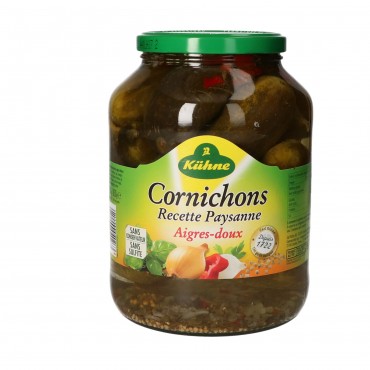 KUHNE PEPINILLOS AGRIDULCES 850G