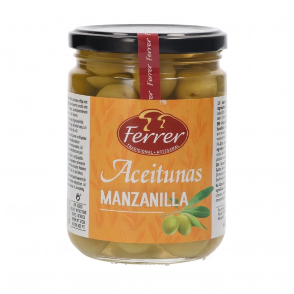 Aceituna manzanilla, 400 g. Ferrer