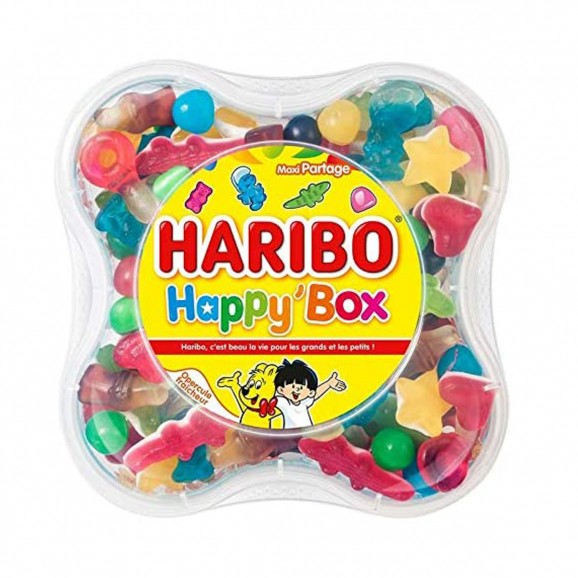 Llaminadures Happy Box, 600 g. Haribo