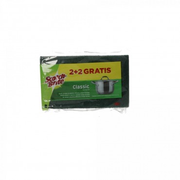 Fregall fibra verda, 4 unitats. Scotch Brite