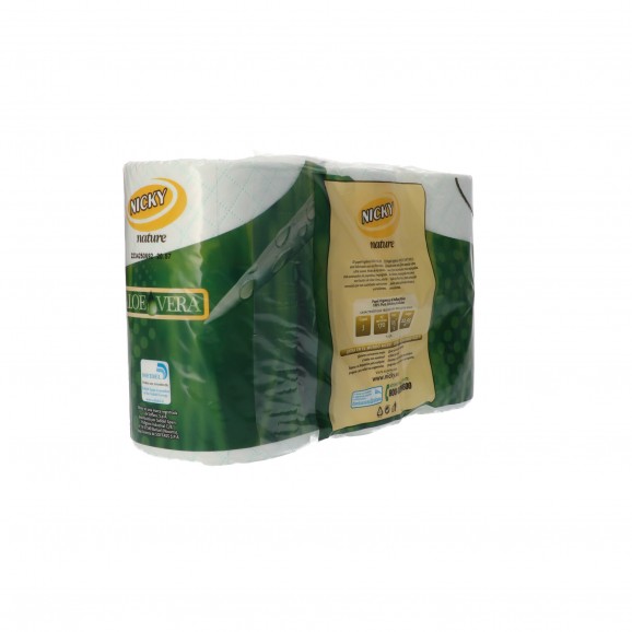 NICKY PAPEL HIGIENICO ALOE VERA 6U