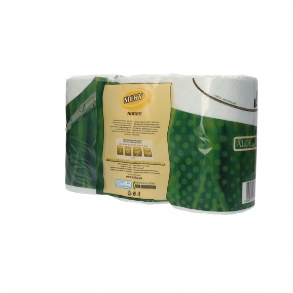 NICKY PAPEL HIGIENICO ALOE VERA 6U
