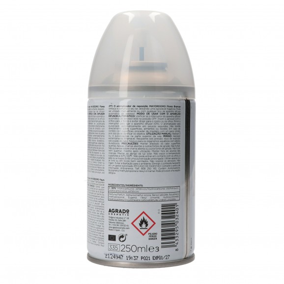 Ambientador en aerosol essència de flors blanques, 250 ml. Mayordomo