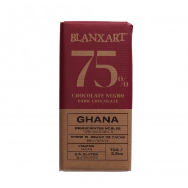 BLANXART XOCO NEGRE 75% GHANA 75G