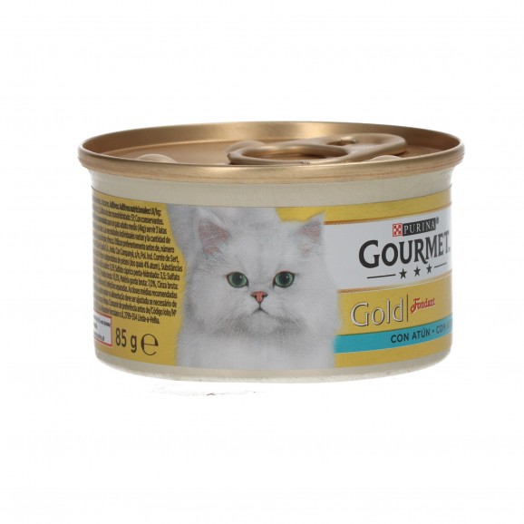 Aliment pour chat fondant au thon, 85 g. Gourmet Gold