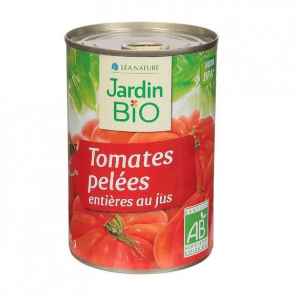 Tomates pelées BIO, 400 g. Jardin Bio