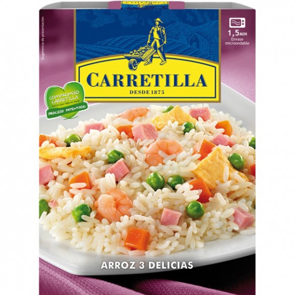 Arroz 3 delicias, 250 g. Carretilla