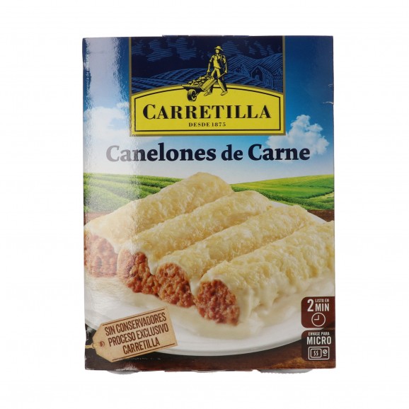Canelones de carne, 375 g. Carretilla