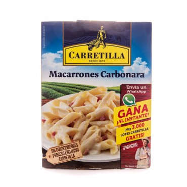 Macaronis à la carbonara, 325 g. Carretilla