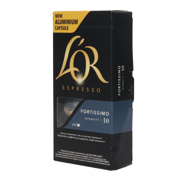 Cafè exprés Fortissimo intensitat 10, 10 unitats. L'Or