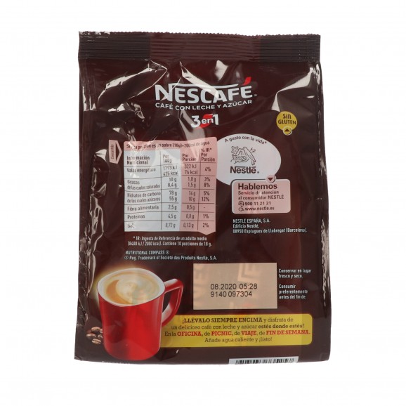 Cafè 3 en 1, 1 unitats de 18 g. Nescafé